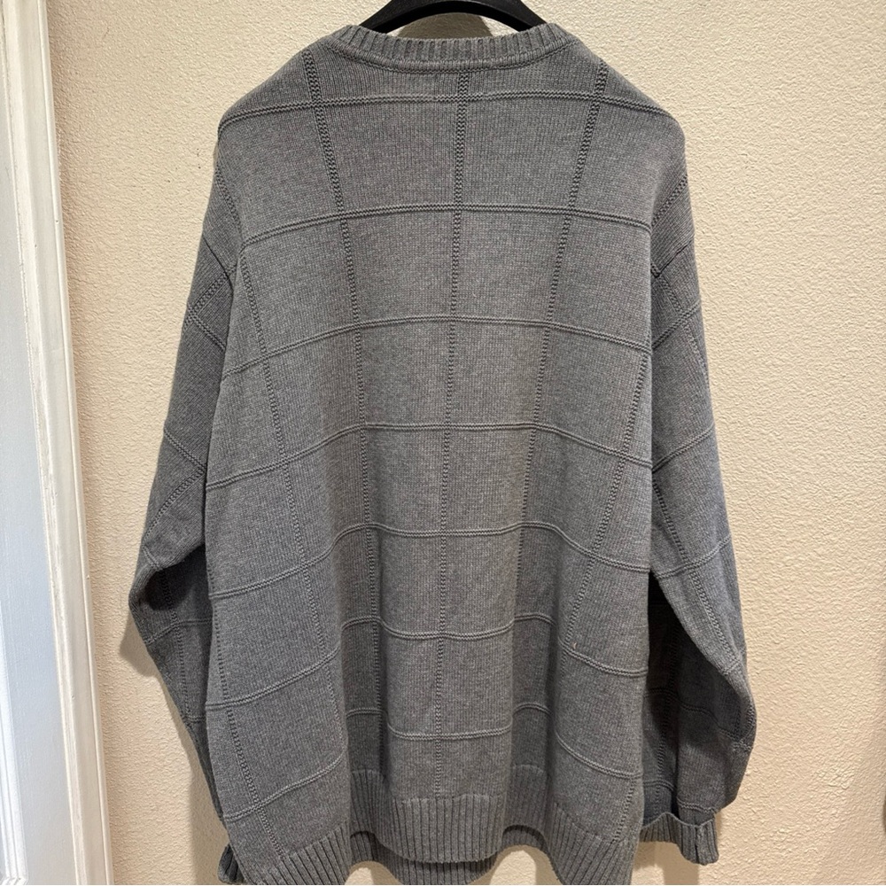 Alexander Julian Colours Mens Gray Chevron Knit Pullover Sweater Sz XL Luxury - Picture 5 of 8
